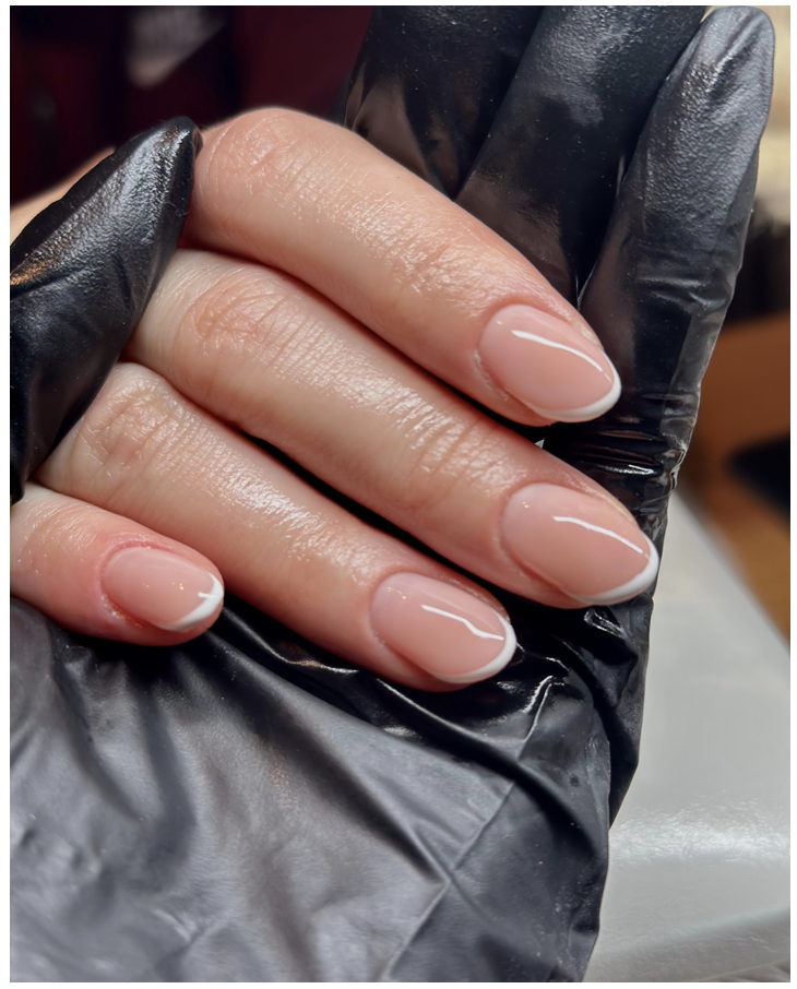 Builder gel with french tips